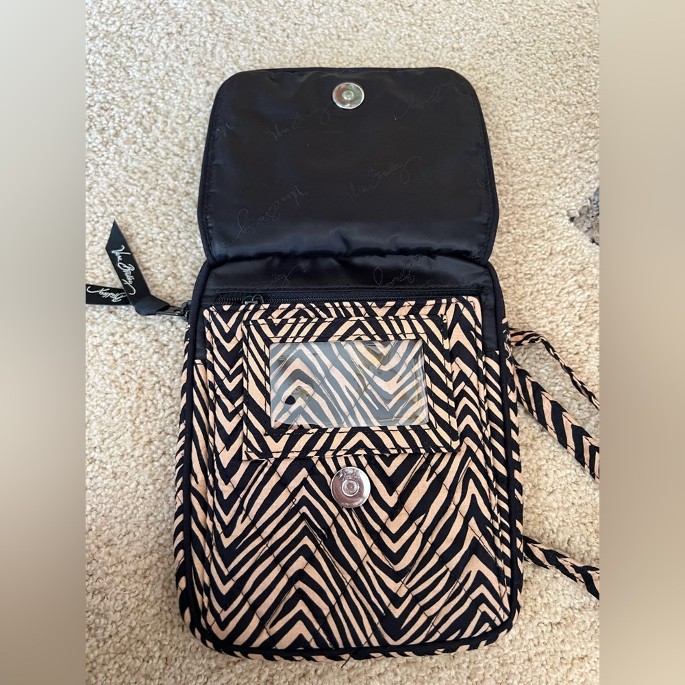 Vera Bradley Petite Quilted Zebra Print Hipster Crossbody Bag - Picture 7 of 9